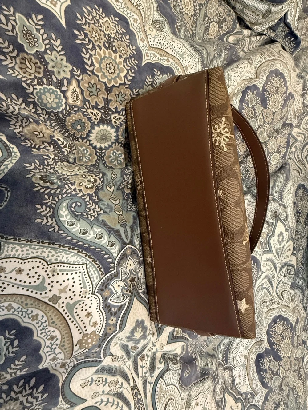 COACH Signature Clara Snowflake Shoulder Bag